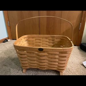 Large Peterboro Firewood/ Magazine Basket with carrying handle